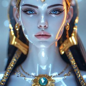 Kleopatra Schönheit – Bemalte Porzellan Figur von A.D. Digital ART