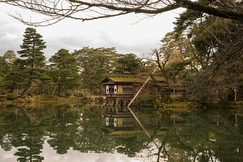 Japanese garden Kenroku-en in Japan