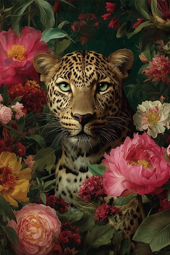 Floral Leopard