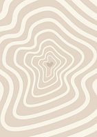 Grafische kunst Heartbeat – Beige 2.0 – Muur galerie - Japandi – Abstract