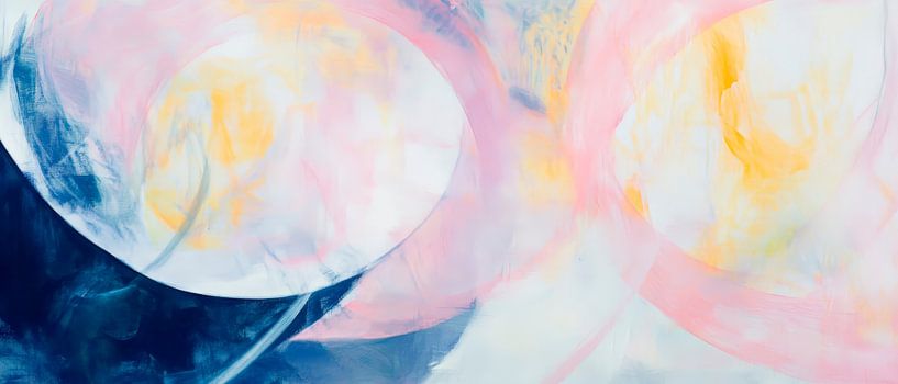 Abstrakte Komposition in sanften Farben von Poster Art Shop