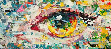 Abstract Oogschilderij | Exploding Spectrum of Sight
