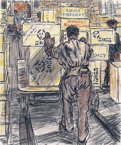 Het magazijn, kaarsenfabriek Gouda, Jan Toorop, 1905