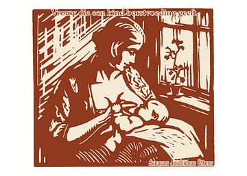 Vrouw die een kind borstvoeding geeft by DOA Project