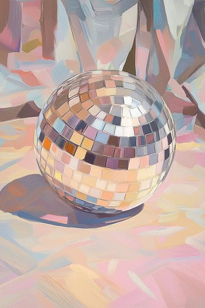 Pastellfarbener Disco-Ball von Melloi Art Prints