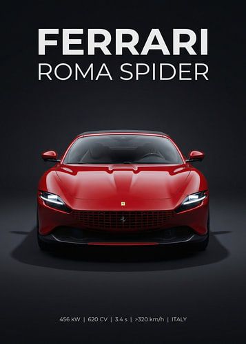 Ferrari Roma Spider : vue de face, photo en studio