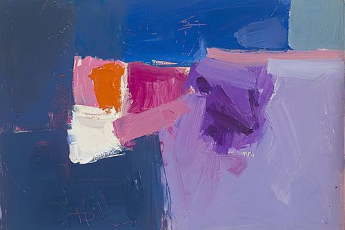 Abstract schilderij met kleurrijke vormen