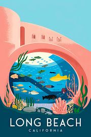 Long Beach, California by Poster Art Shop