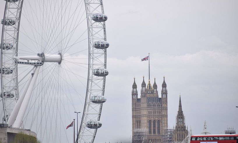 London Eye + Westminster van Marjolijn van Calker