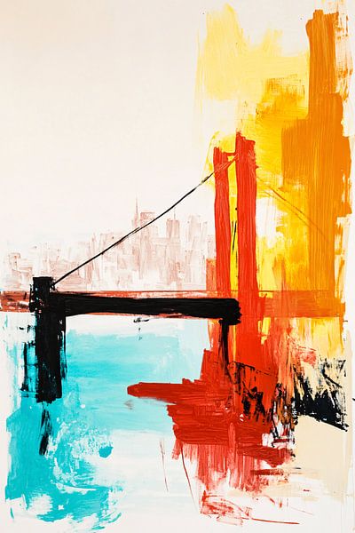 Paysage abstrait avec montagnes par Imperial Art House