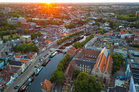 Zwolle Thorbeckegracht seen from above during a summer sunrise by Sjoerd van der Wal Photography