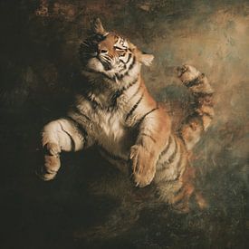 Tijger rijst op van Treechild
