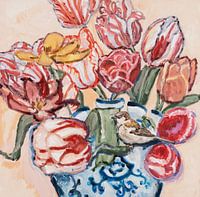 Tulip mania with sparrow