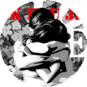 Famous Love Couples - 'Omhelzing' van Jole Art