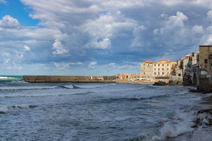 The coastline of Cefalu by Jefra Creations