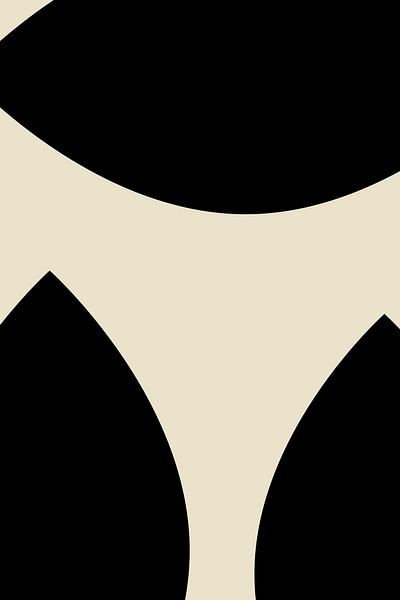 Schwarze organische Formen. Modern abstrakt Nr. 4 von Dina Dankers