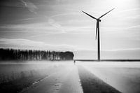 Fietser in de mist