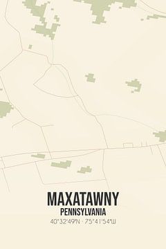 Carte ancienne de Maxatawny (Pennsylvanie), USA. sur Rezona