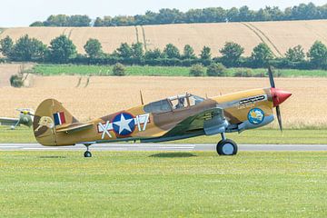 Curtiss P-40F "Lee's Hope" op Duxford tijdens de Flying Legends Airshow. van Jaap van den Berg