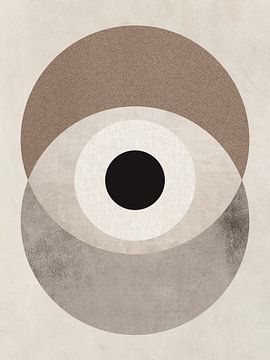 Eye - Beige - Bauhaus van JunoArt