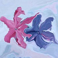 „Im Fluß der Schönheit des Lebens“ - Blütenzauber - Wunderschöne Lilien im Fluid Art Design