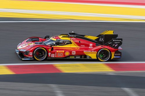 Ferrari hypercar tijdens de WEC race op Spa francorchamps