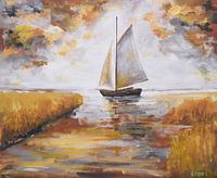 Sailing boat at Eemmeer