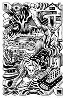 Fantasie Doodle 2 zwartwit