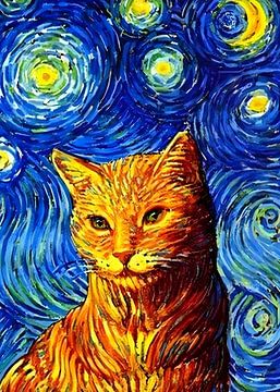 Oranje kat van Random Art