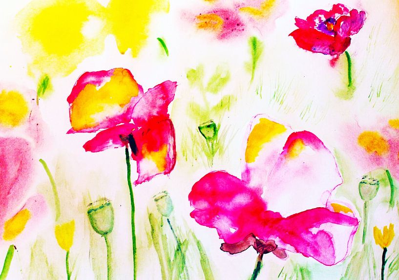 summermesdow with poppies by M.A. Ziehr