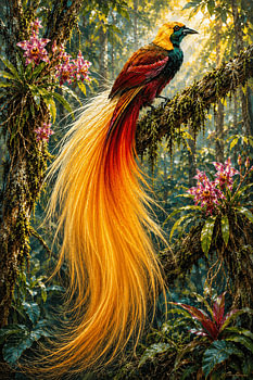 L'oiseau de paradis de Papouasie