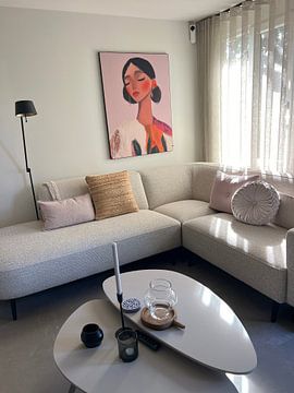 Klantfoto: Modern portret in pastelkleuren van Carla Van Iersel