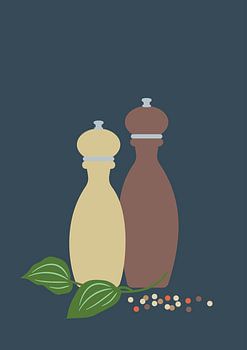 Kunst in de keuken, pepermolen en zoutmolen