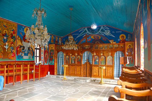 Paintings in Greek monastery