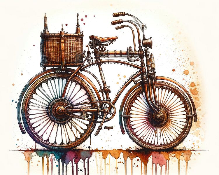 Historisches Fahrrad 19. Jahrhundert von Chromatic Fusion Studio