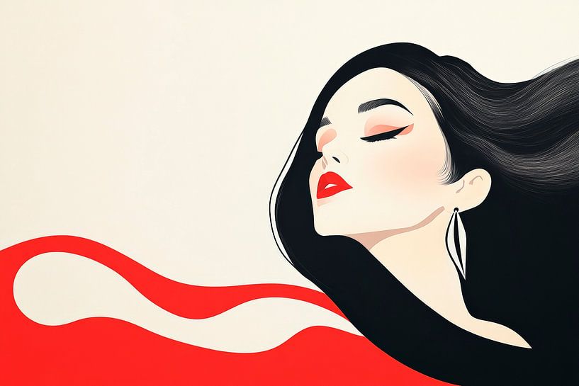 Elegance captured in red and black by Poster Art Shop
