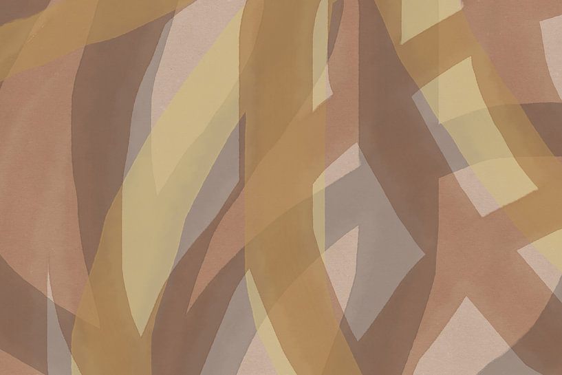 Abstrakte Aquarelllinien in neutralen Pastellfarben Nr. 5 von Dina Dankers