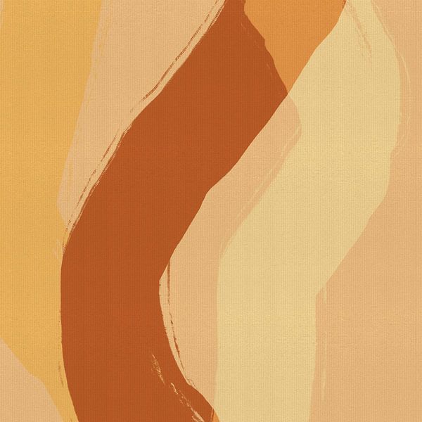 Minimalist painting in terracotta and yellow by Abstract Minimalist Art