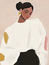 Modern illustration, portrait in pastel colours by Carla Van Iersel thumbnail