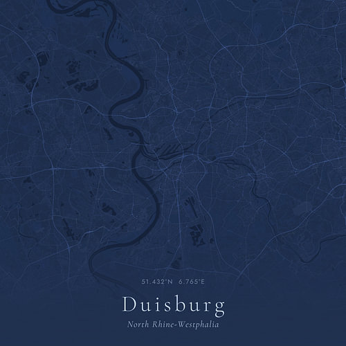 Vintage landkaart van Duisburg, Germany