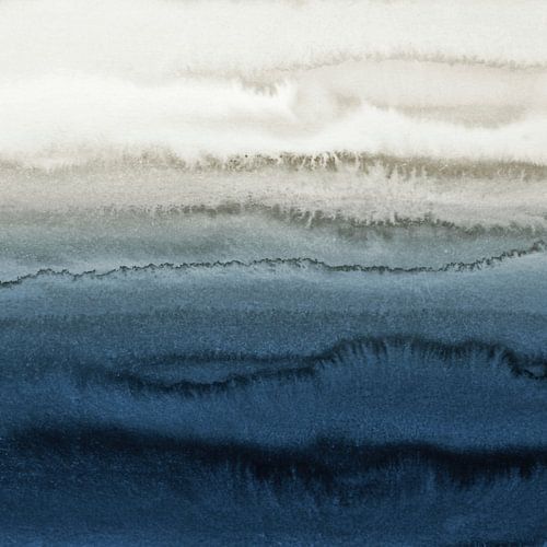 Within the Tides Crashing Waves Blue Strigel