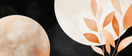 Moon symphony with soft leaves by Poster Art Shop