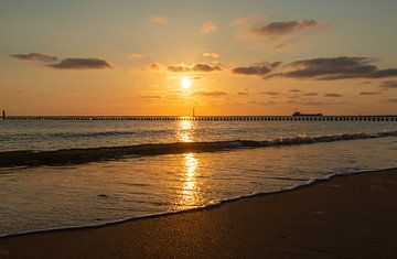 Zeeland Sonnenuntergang von MSP Canvas