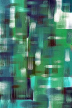 Abstract Patroon Blauw Groen van Elli Ros