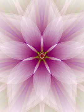 Mandala digital art 'Purple sensation' van Ivonne Fuhren- van de Kerkhof