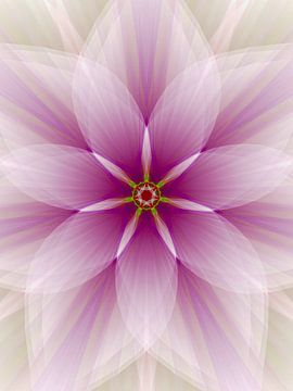 Mandala digital art 'Purple sensation' van Ivonne Fuhren- van de Kerkhof