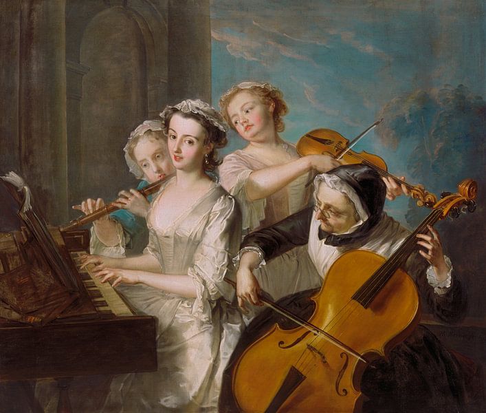 Der Sinn des Hörens, Philippe Mercier von Meisterhafte Meister