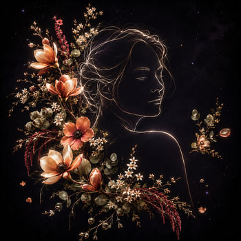 Blüten im warmen Licht