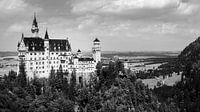 Neuschwanstein in Schwarz-weiß von Henk Meijer Photography Miniaturansicht