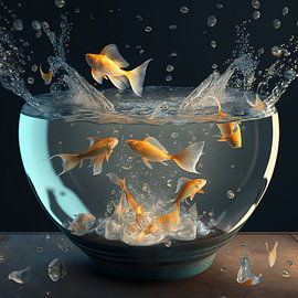 Bowl of goldfish